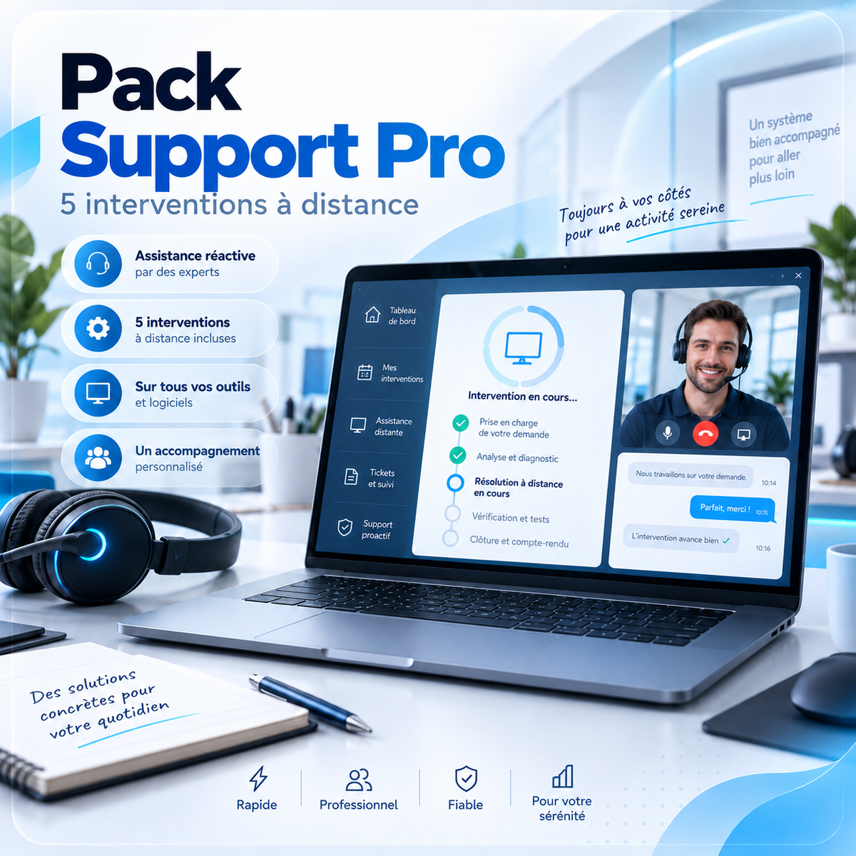 Pack Support Pro – 5 interventions à distance