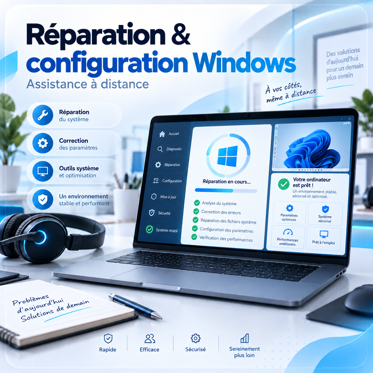 Réparation et configuration Windows à distance