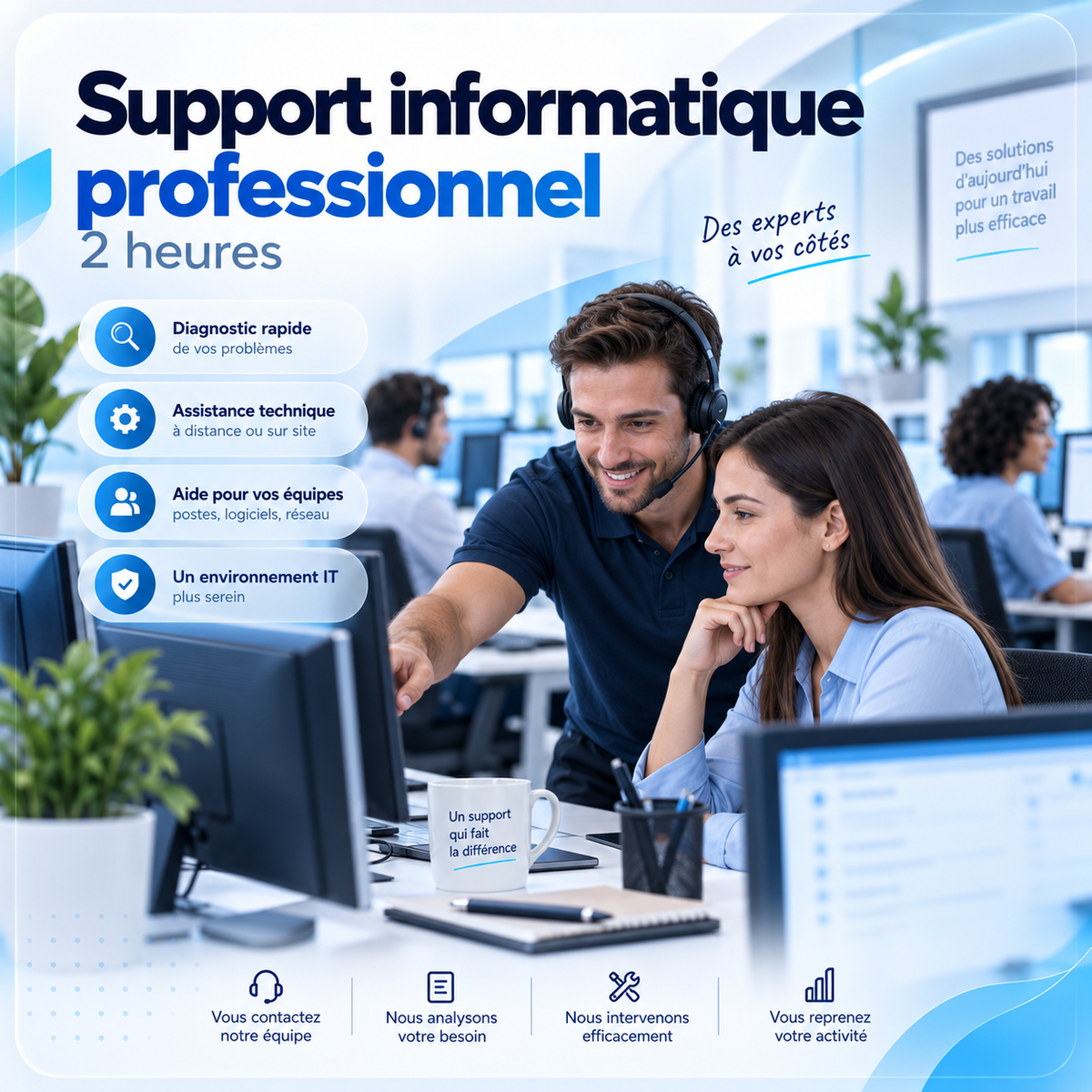 Support informatique professionnel – 2 heures